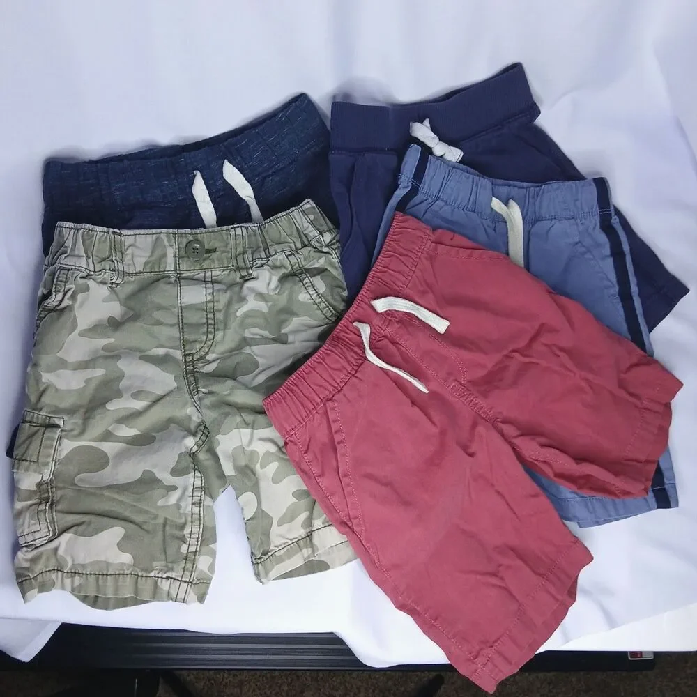 5 pc Boys Shorts Lot Bundle Children's Place Old Navy Elastic Waist Toddler 5T